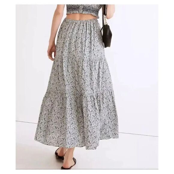 Madewell Women's Button-Front Tiered Maxi Florentine Floral Bohemian XS #1863 - Picture 4 of 16